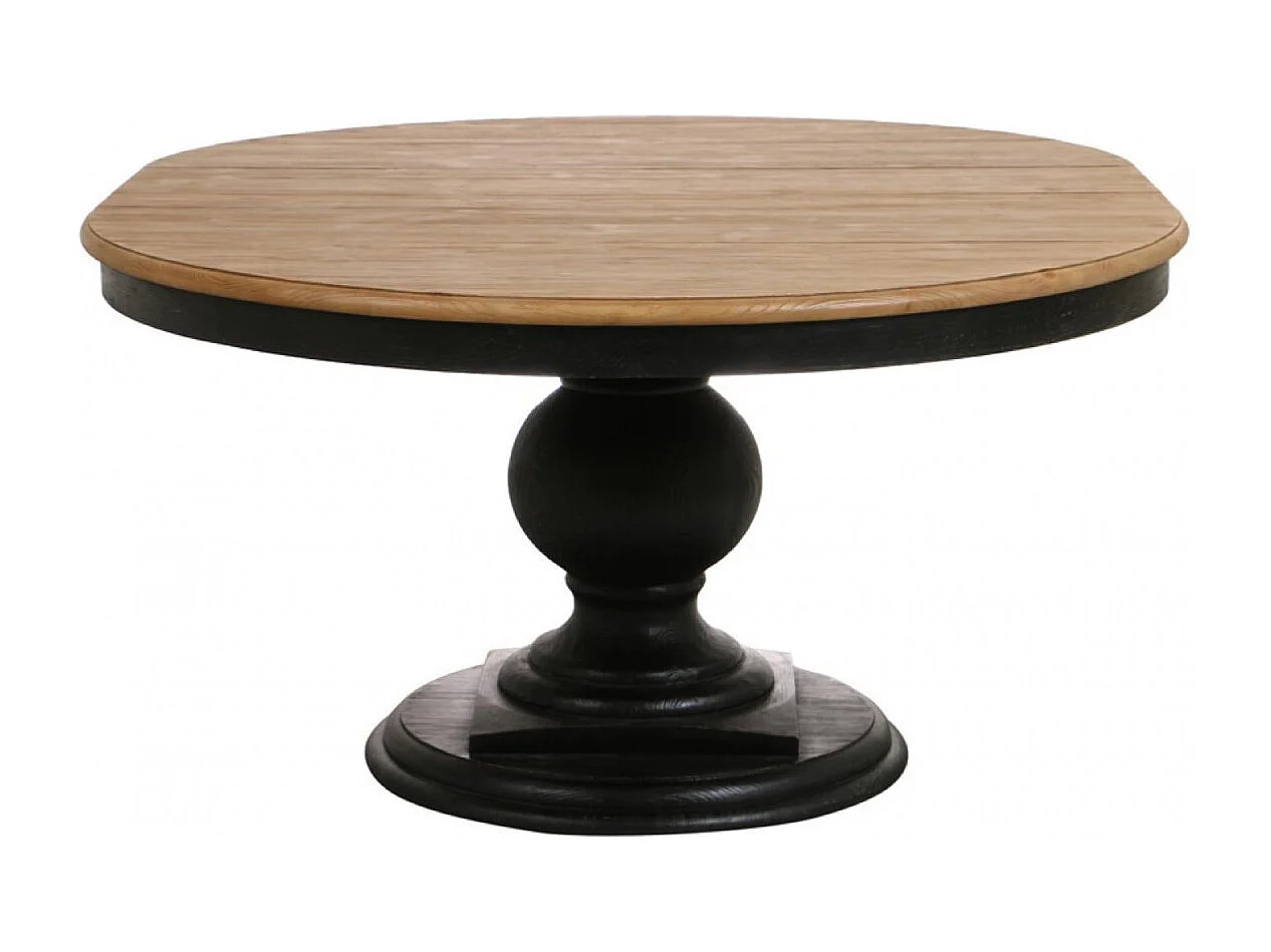 Table ronde extensible Bois Marron - Héritage Interior's