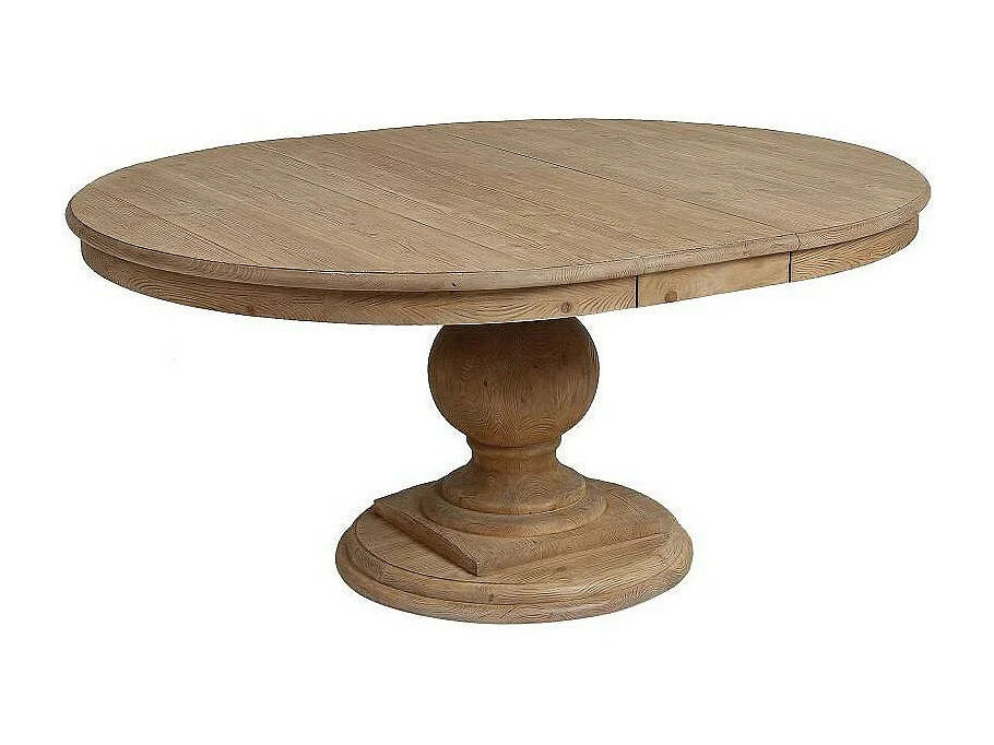 Table ronde extensible Bois Naturel - Héritage Interior's