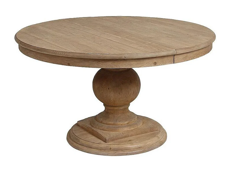 Table ronde extensible Bois Naturel - Héritage Interior's