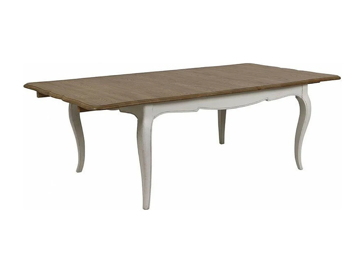 Table rectangulaire extensible Bois Blanc - Manoir Interior's