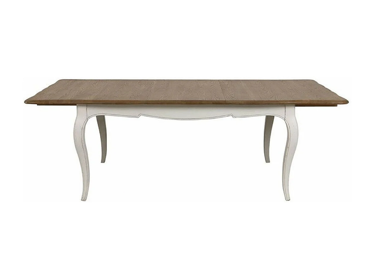 Table rectangulaire extensible Bois Blanc - Manoir Interior's