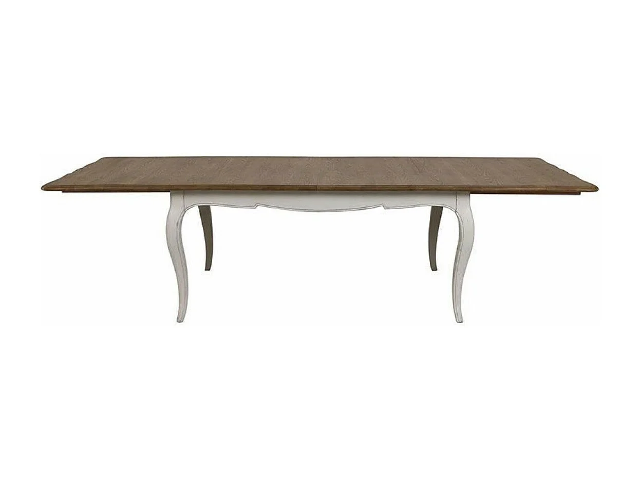 Table rectangulaire extensible Bois Blanc - Manoir Interior's