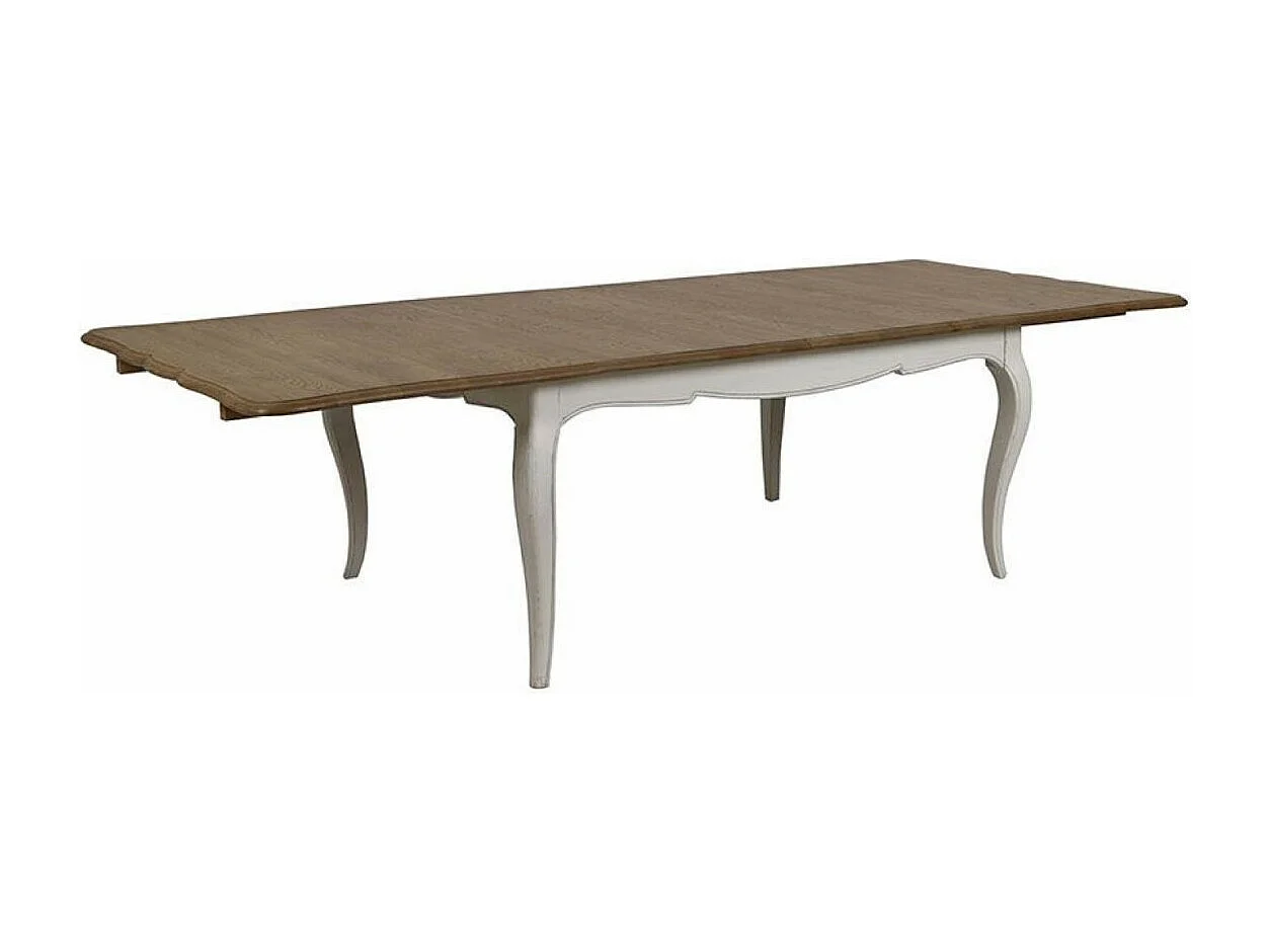 Table rectangulaire extensible Bois Blanc - Manoir Interior's
