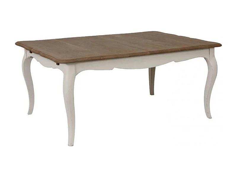 Table rectangulaire extensible Bois Blanc - Manoir Interior's