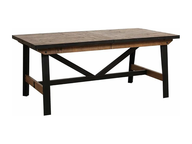 Table rectangulaire extensible Bois Noir - Manufacture Interior's