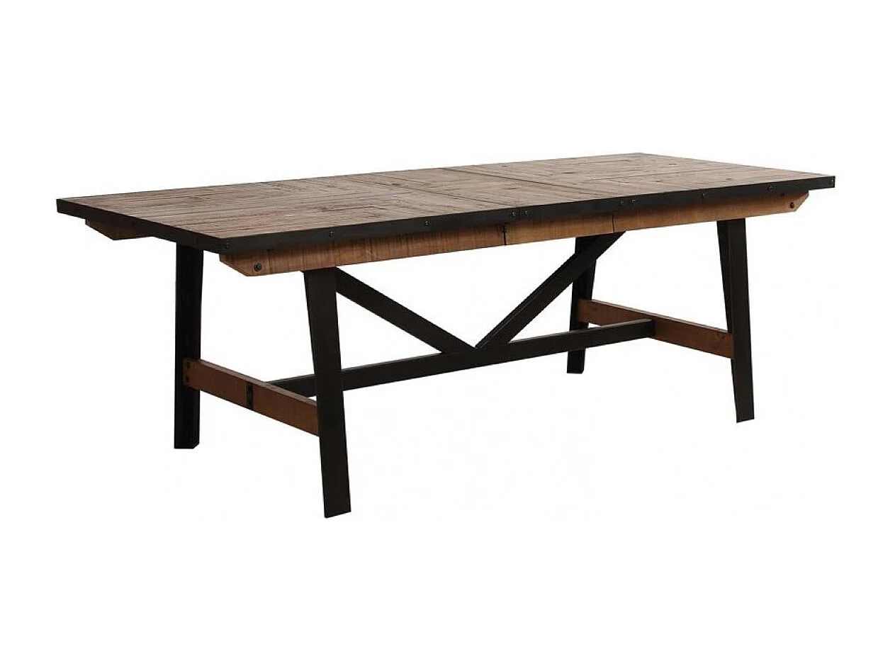 Table rectangulaire extensible Bois Noir - Manufacture Interior's