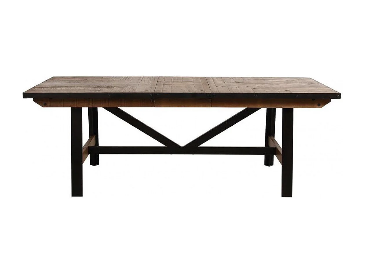 Table rectangulaire extensible Bois Noir - Manufacture Interior's