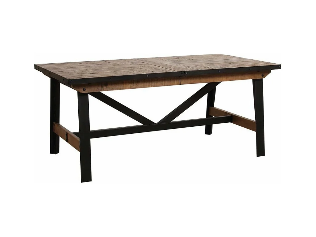 Table rectangulaire extensible Bois Noir - Manufacture Interior's