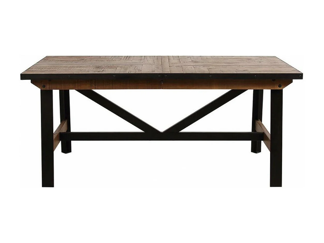 Table rectangulaire extensible MDF Marron - Manufacture Interior's