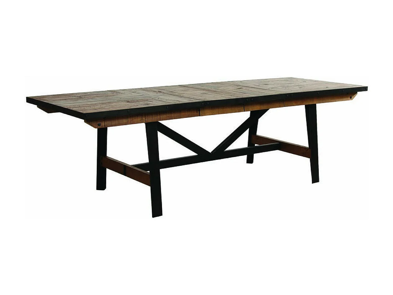 Table rectangulaire extensible MDF Marron - Manufacture Interior's