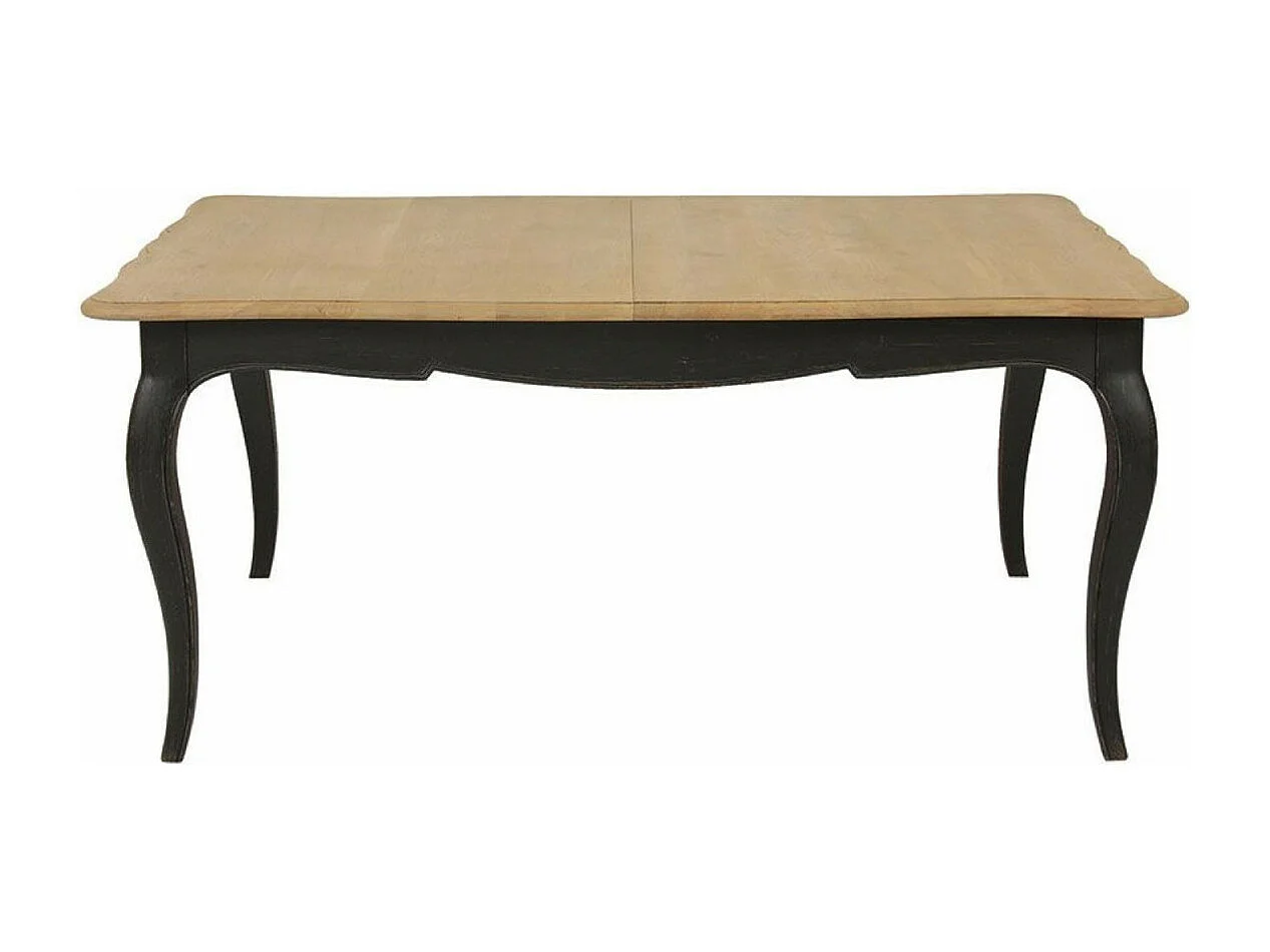 Table rectangulaire extensible pour 12 à 14 pers Bois Noir - Manoir Interior's