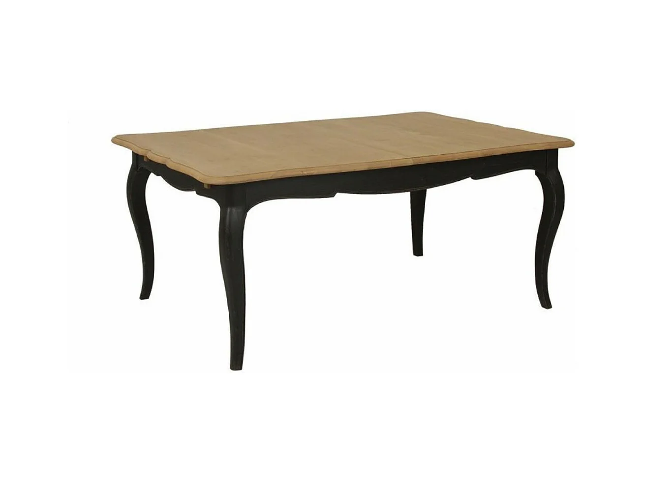 Table rectangulaire extensible pour 12 à 14 pers Bois Noir - Manoir Interior's