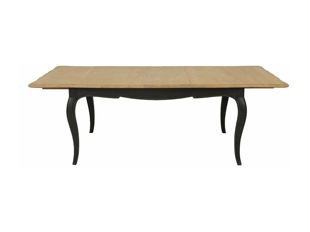 Table rectangulaire extensible pour 12 à 14 pers Bois Noir - Manoir Interior's
