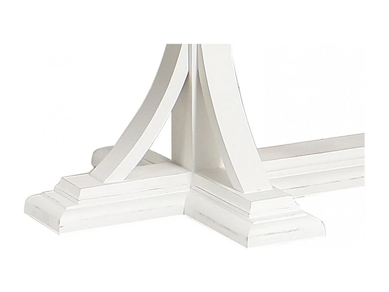 Table rectangulaire extensible 1 allonge Bois Blanc - Vénitiennes Interior's