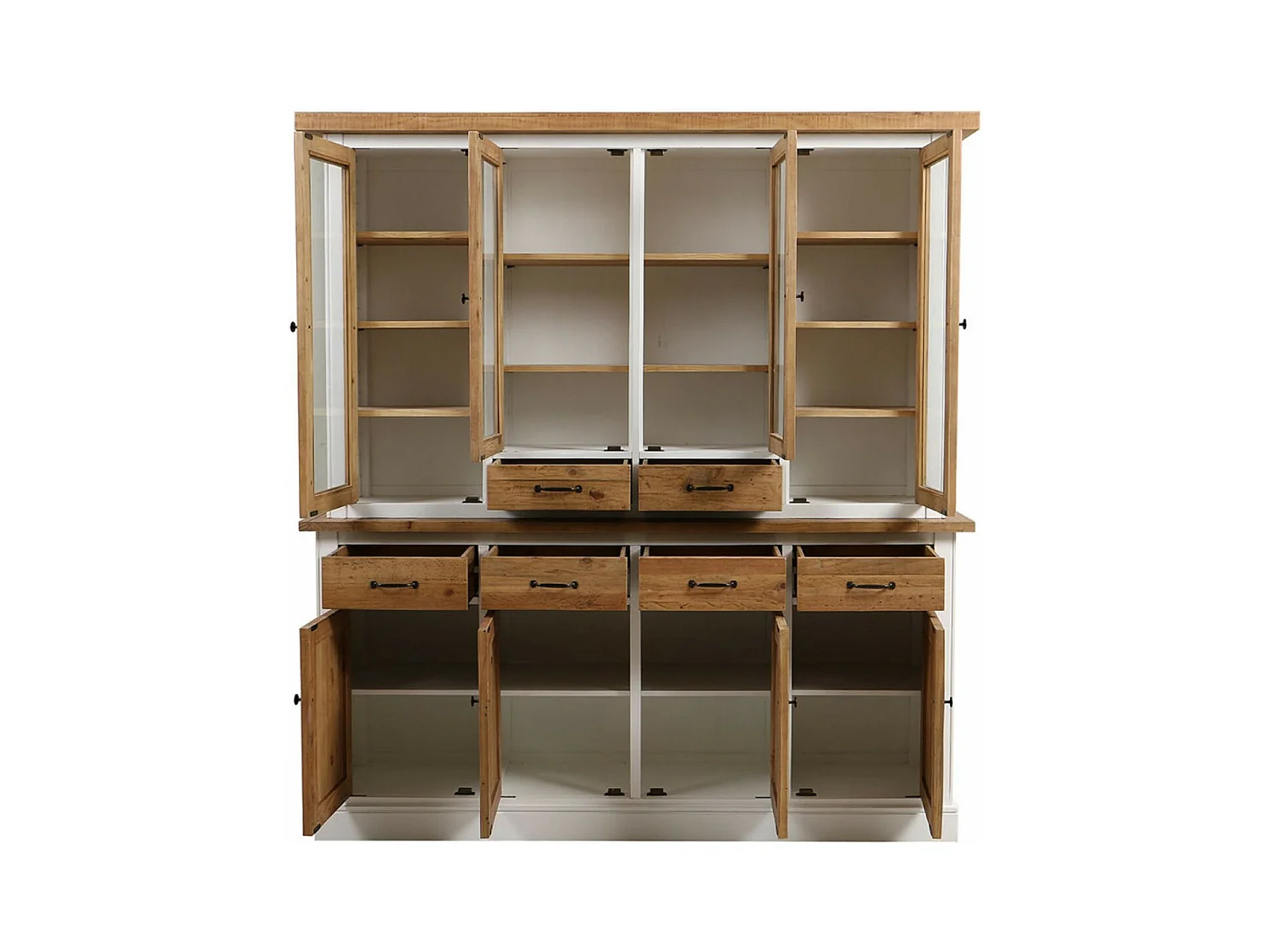 Buffet vaisselier Bois Blanc - Rivages Interior's