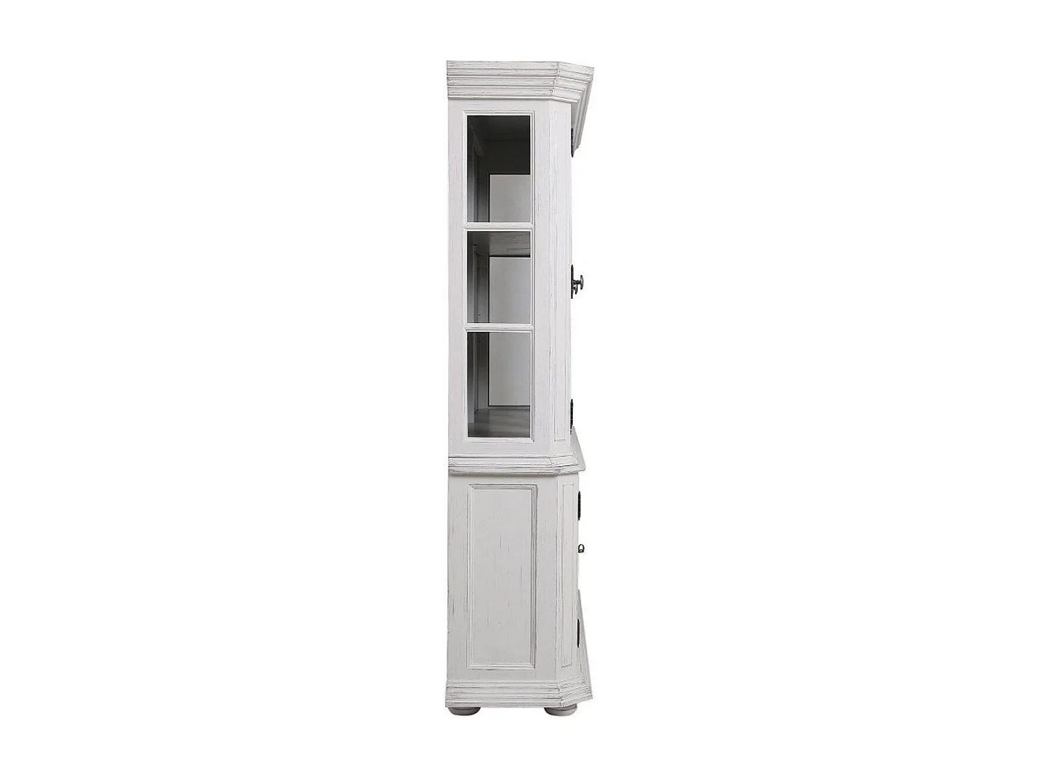 Buffet vaisselier 4 portes vitrées MDF Blanc - Bruges Interior's
