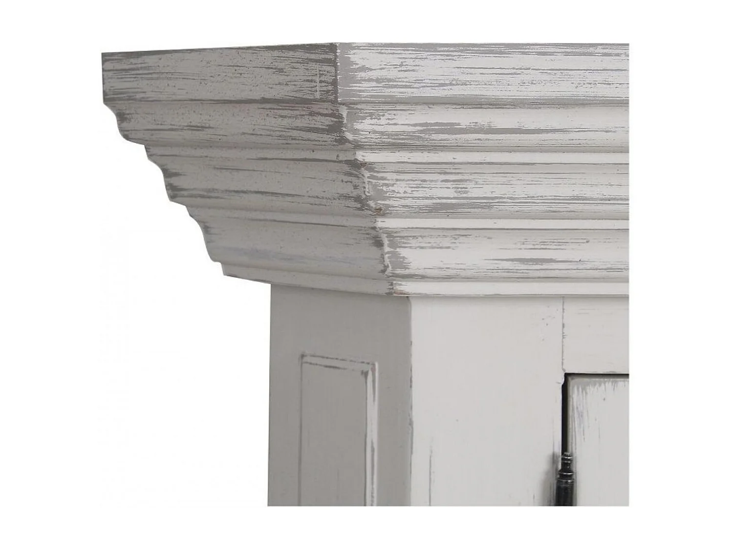 Buffet vaisselier 4 portes vitrées MDF Blanc - Bruges Interior's