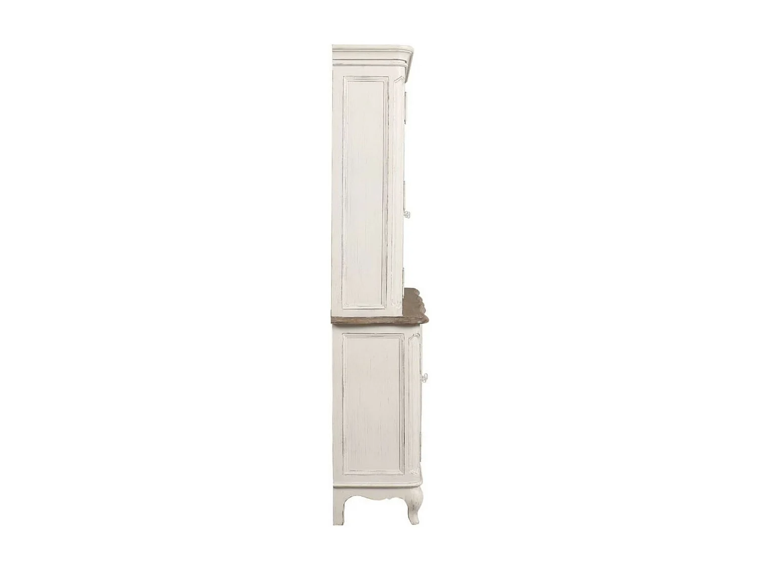 Buffet vaisselier 2 portes vitrées Bois Blanc - Château Interior's