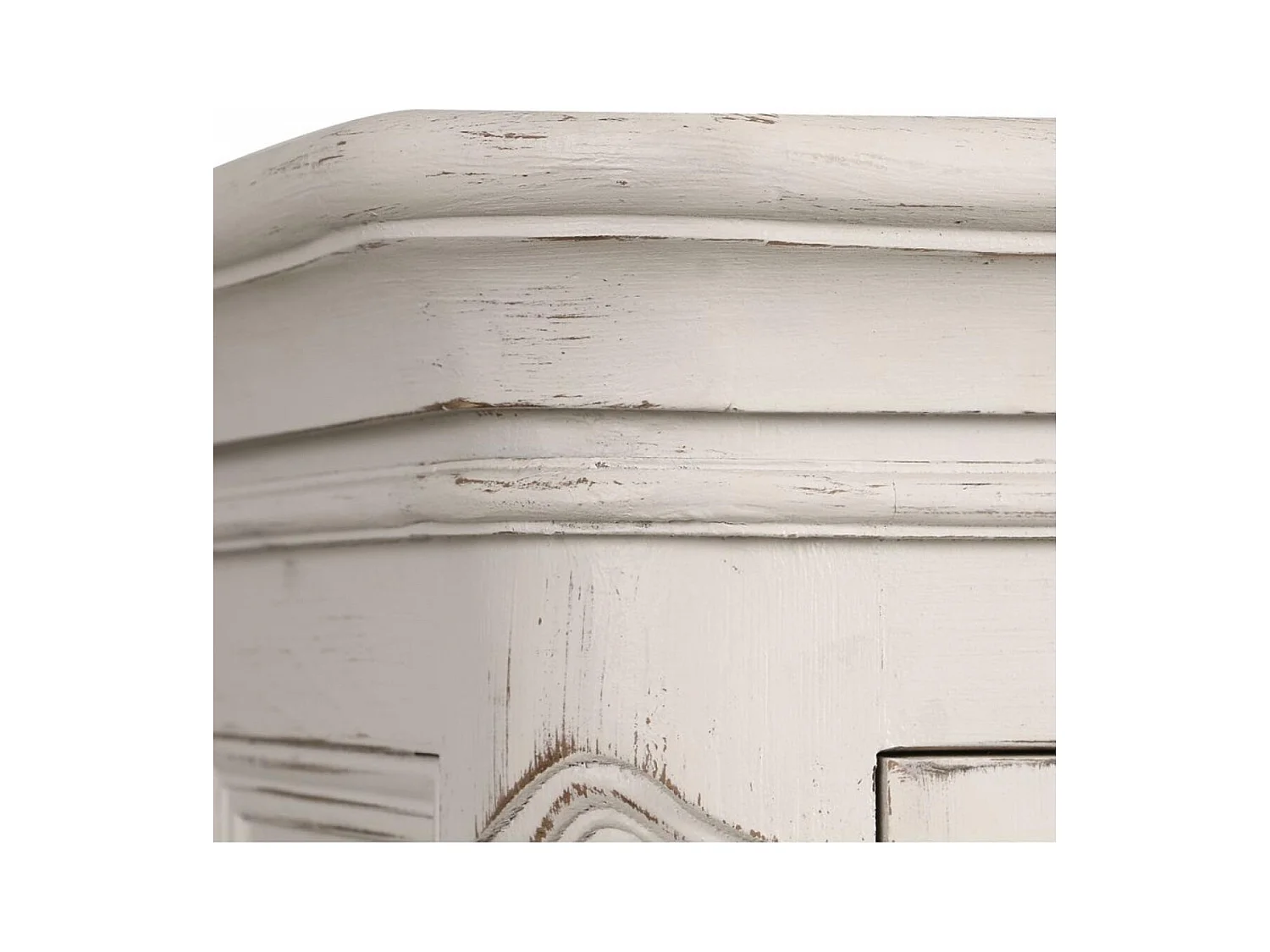 Buffet vaisselier 2 portes vitrées Bois Blanc - Château Interior's