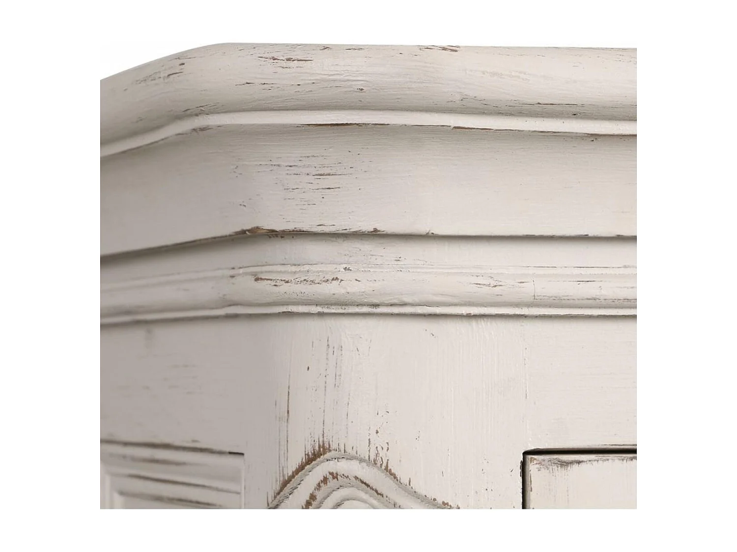 Buffet vaisselier 2 portes vitrées Bois Blanc - Château Interior's