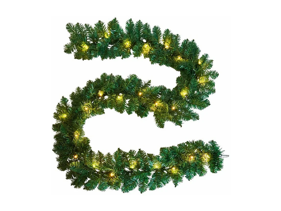 Guirlande de Noël - Guirlande avec lumières - Décoration de Noël pour l'intérieur et l'extérieur
