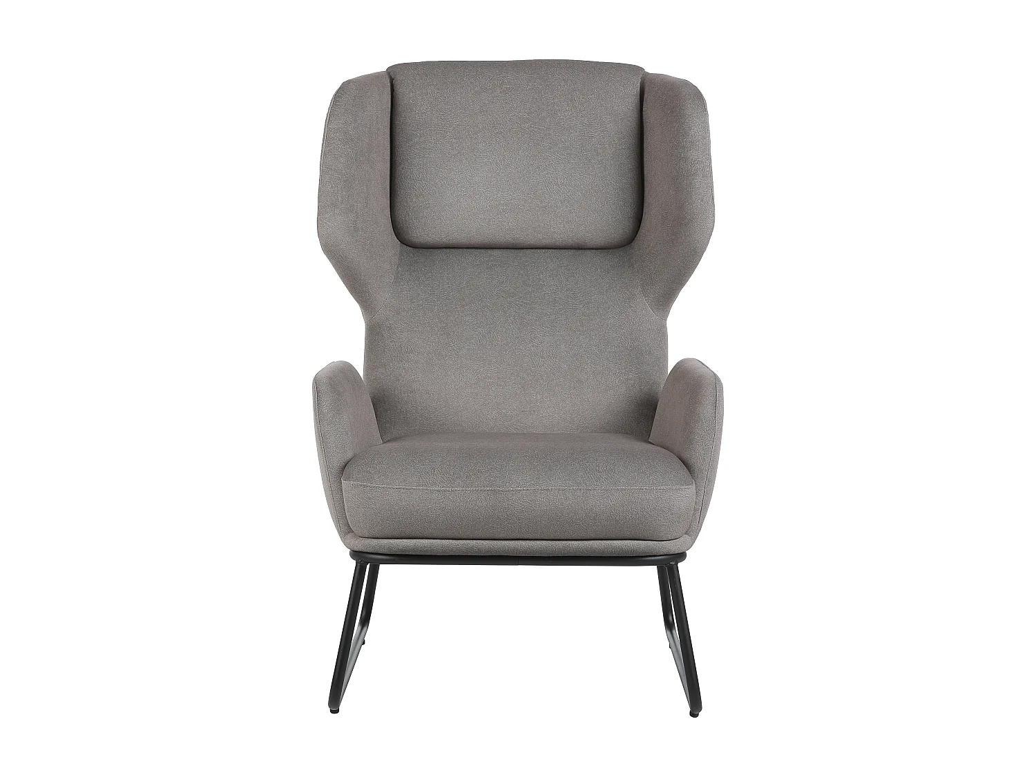Fauteuil Furnilux - Simili cuir gris - 65x69x110 cm - Élégance moderne