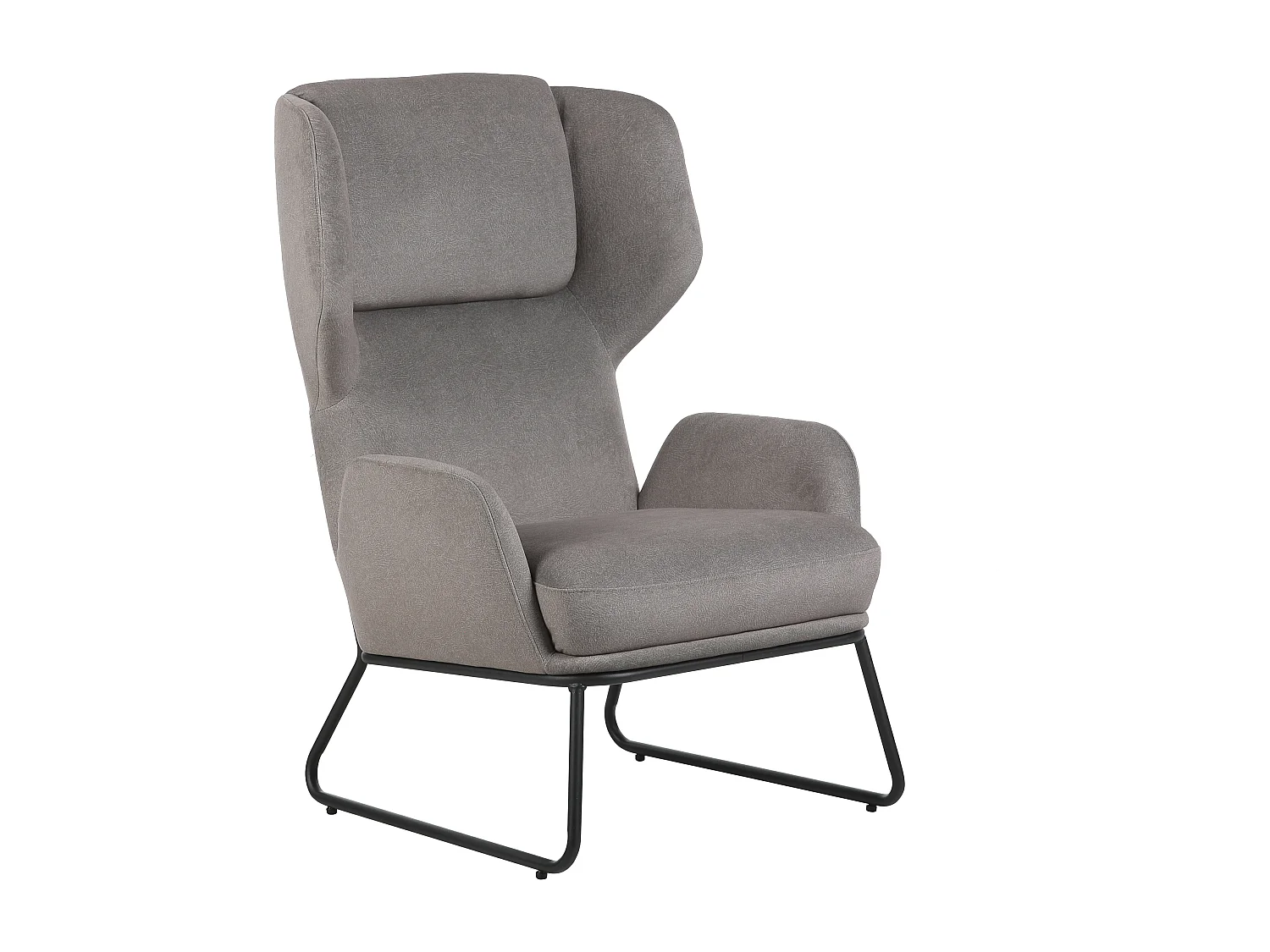 Fauteuil Furnilux - Simili cuir gris - 65x69x110 cm - Élégance moderne