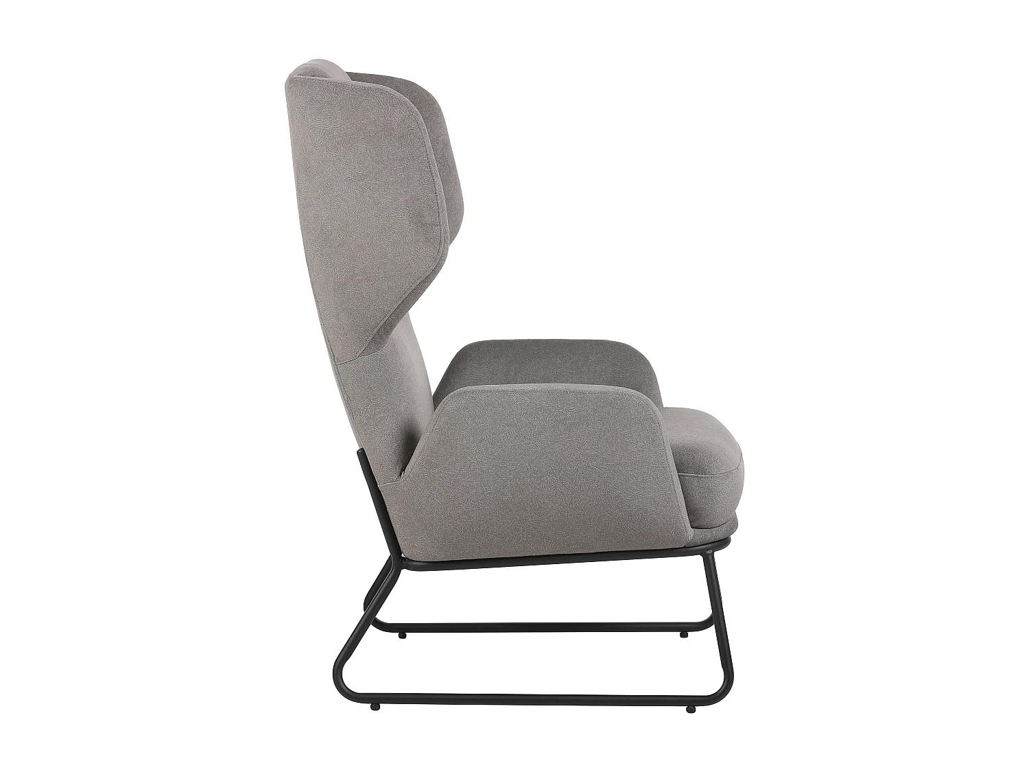Fauteuil Furnilux - Simili cuir gris - 65x69x110 cm - Élégance moderne