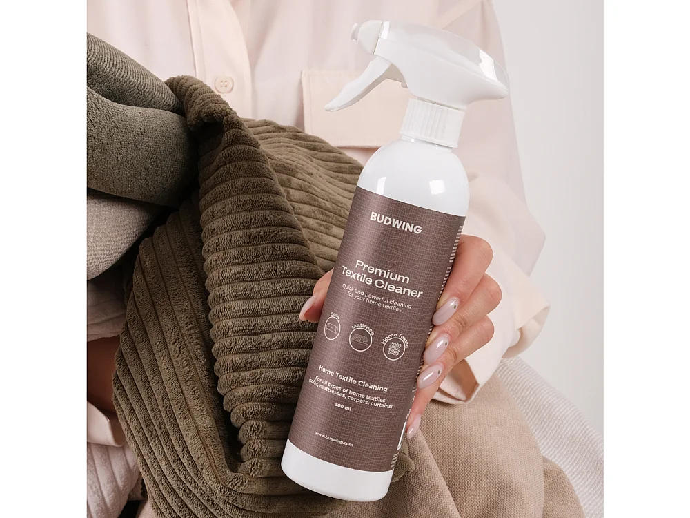Spray de Limpieza BUDWING Premium - Elimina manchas y olores en sofás, colchones y tejidos, seguro y práctico