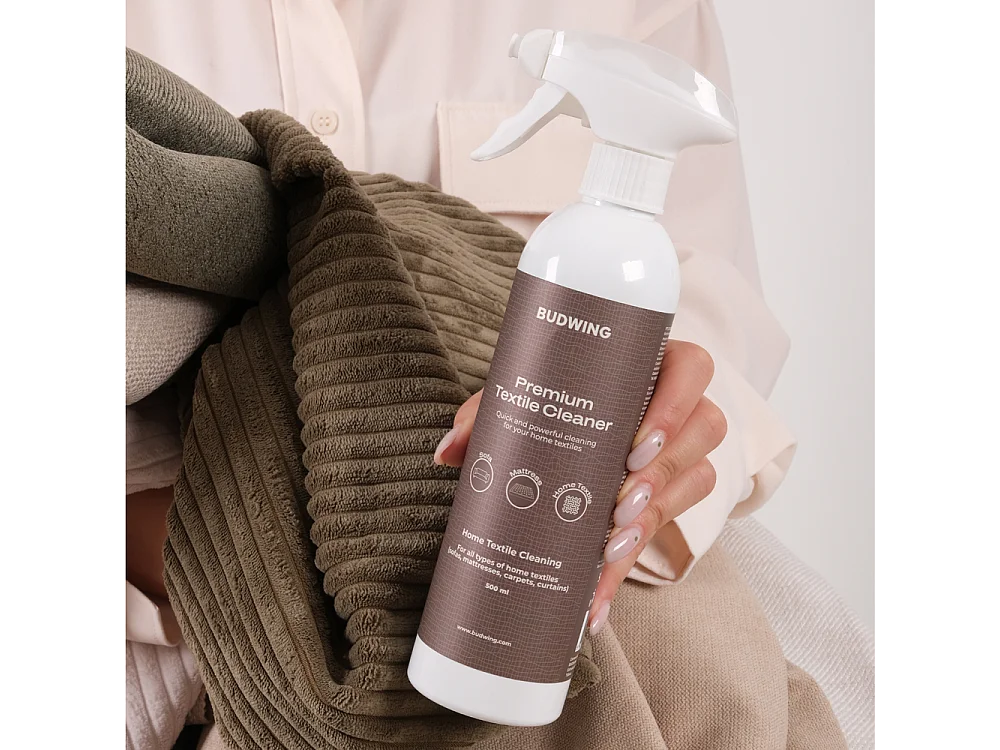 Spray de Limpeza BUDWING Premium para Textêis - Elimina manchas, neutraliza odores para sofás, colchões e tecidos, seguro e prático para uso diário