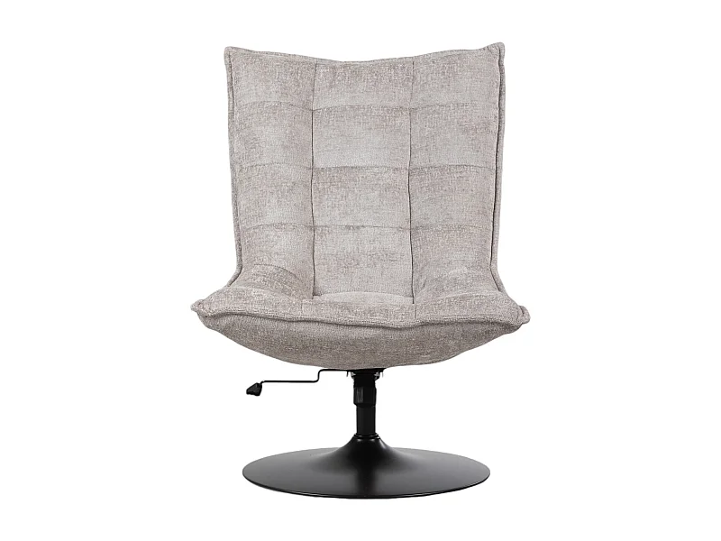 Fauteuil Furnilux - Tissu Gris - Réglable Pivotant Base Ronde