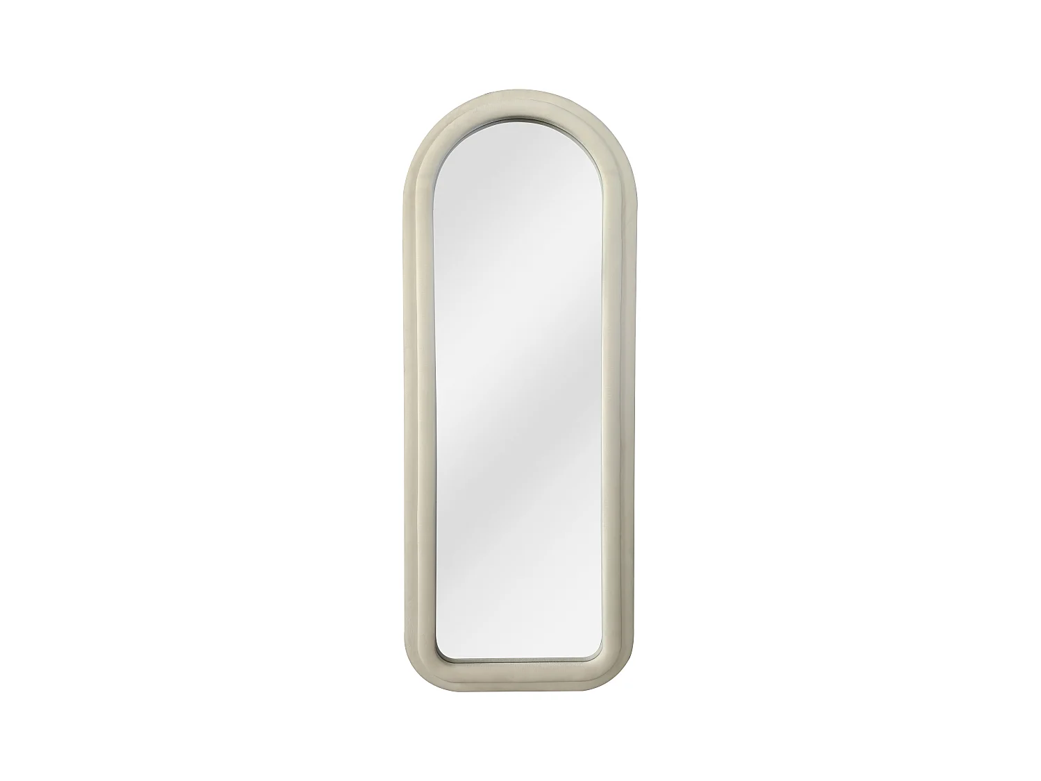 Miroir arche en velours - L. 60 x H. 160 cm - Crème - RISALI