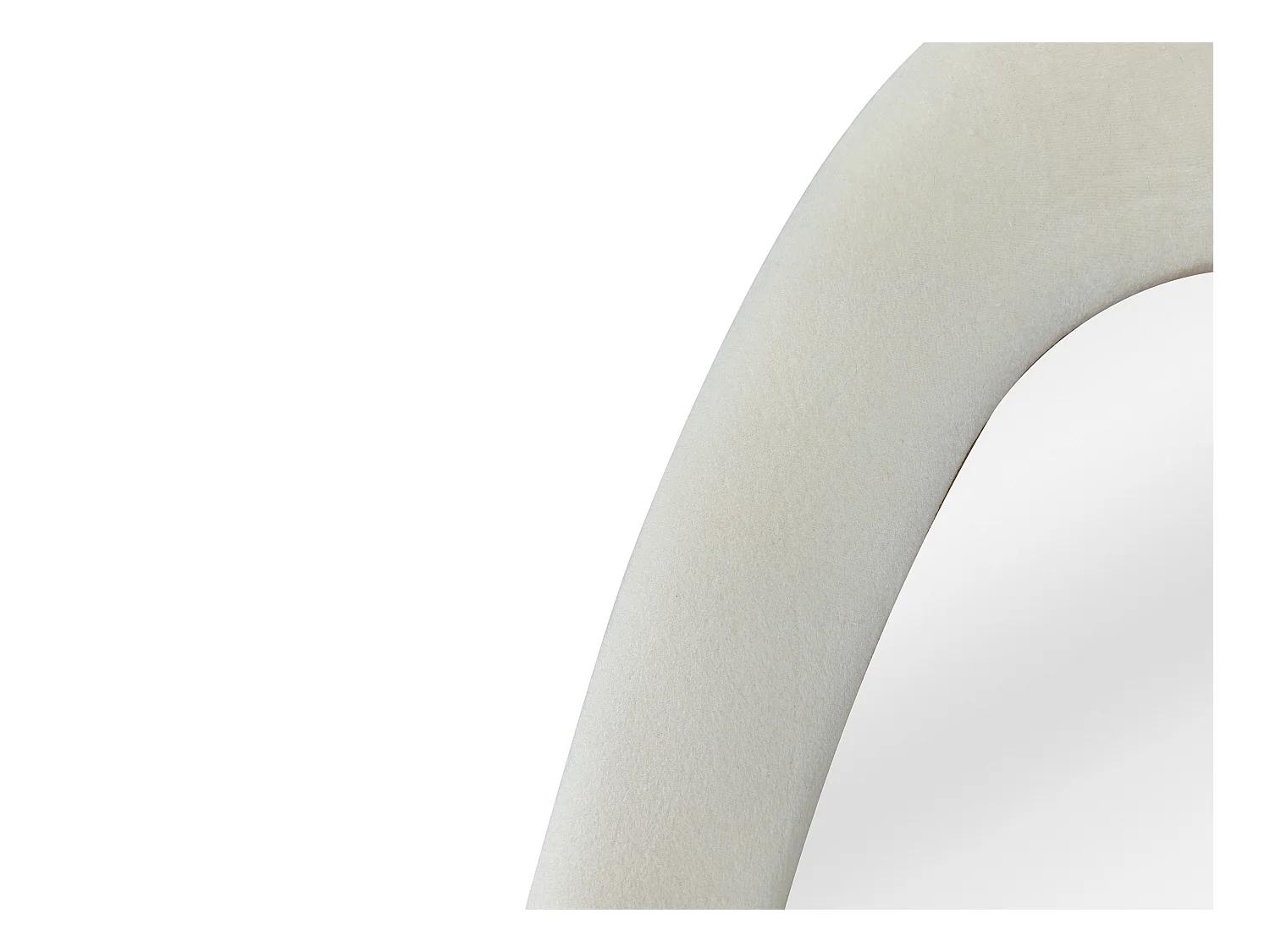 Miroir organique en velours - L. 60 x H. 160 - Crème - LAVINA