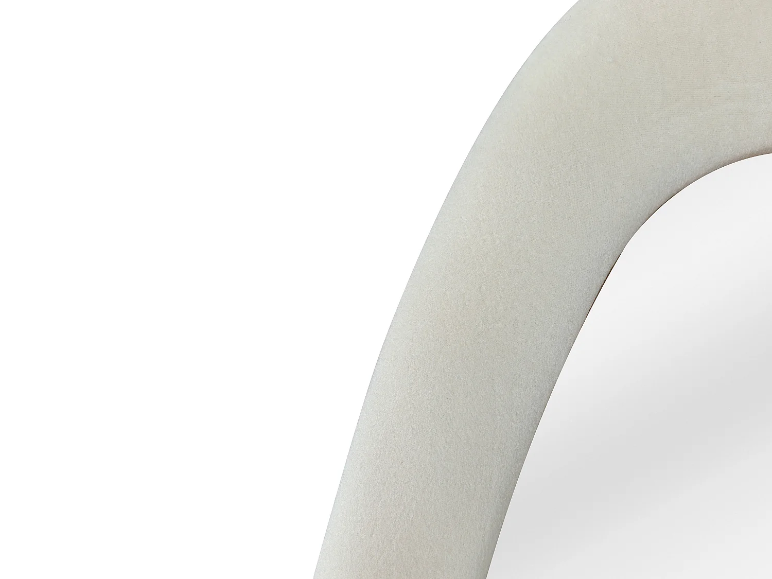 Miroir organique en velours - L. 60 x H. 160 - Crème - LAVINA