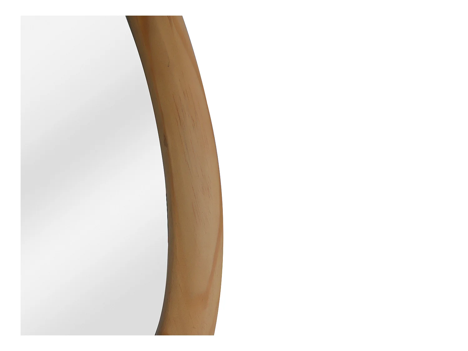 Stort organisk vægspejl i fyrretræ - L. 68 x H. 178 cm - Naturlig - HARVIL