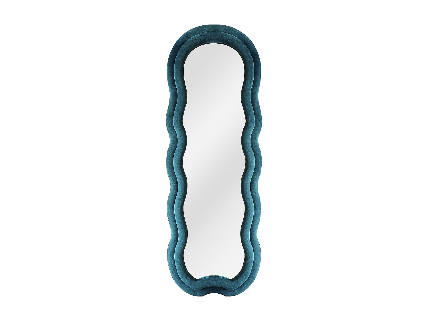 Organischer Spiegel - Samt - 60 x 160 cm - Blau - LINOA günstig online kaufen