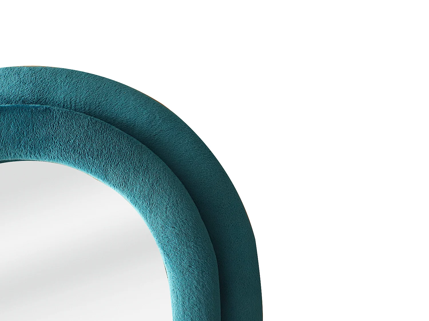 Espelho orgânico em veludo C60 x A160 cm - Azul - LINOA