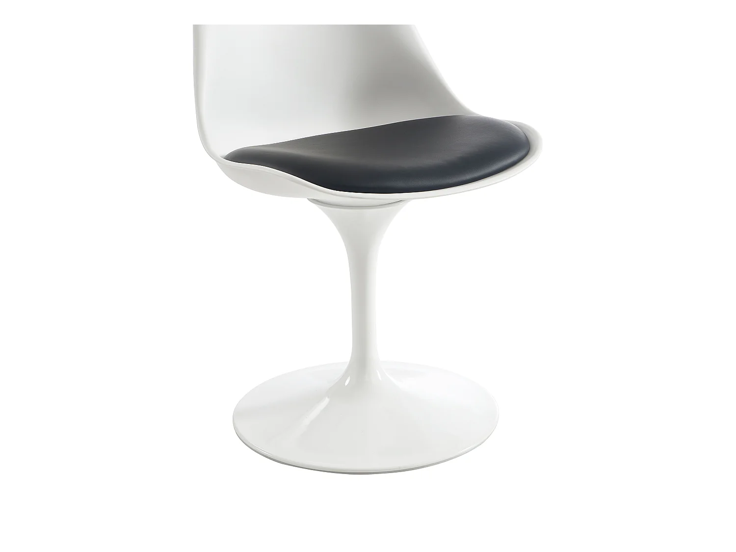 Stol af polypropylen, kunstlæder og stål - Hvid og Sort - XAFY