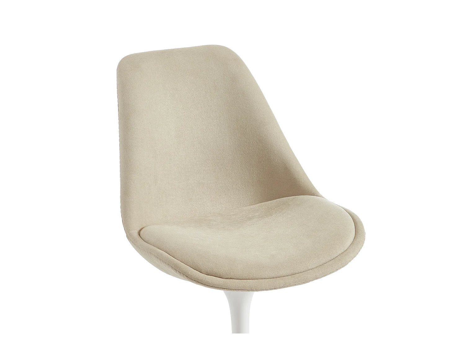 Stol i tekstureret stof og stål - Beige og Hvid - XAFY