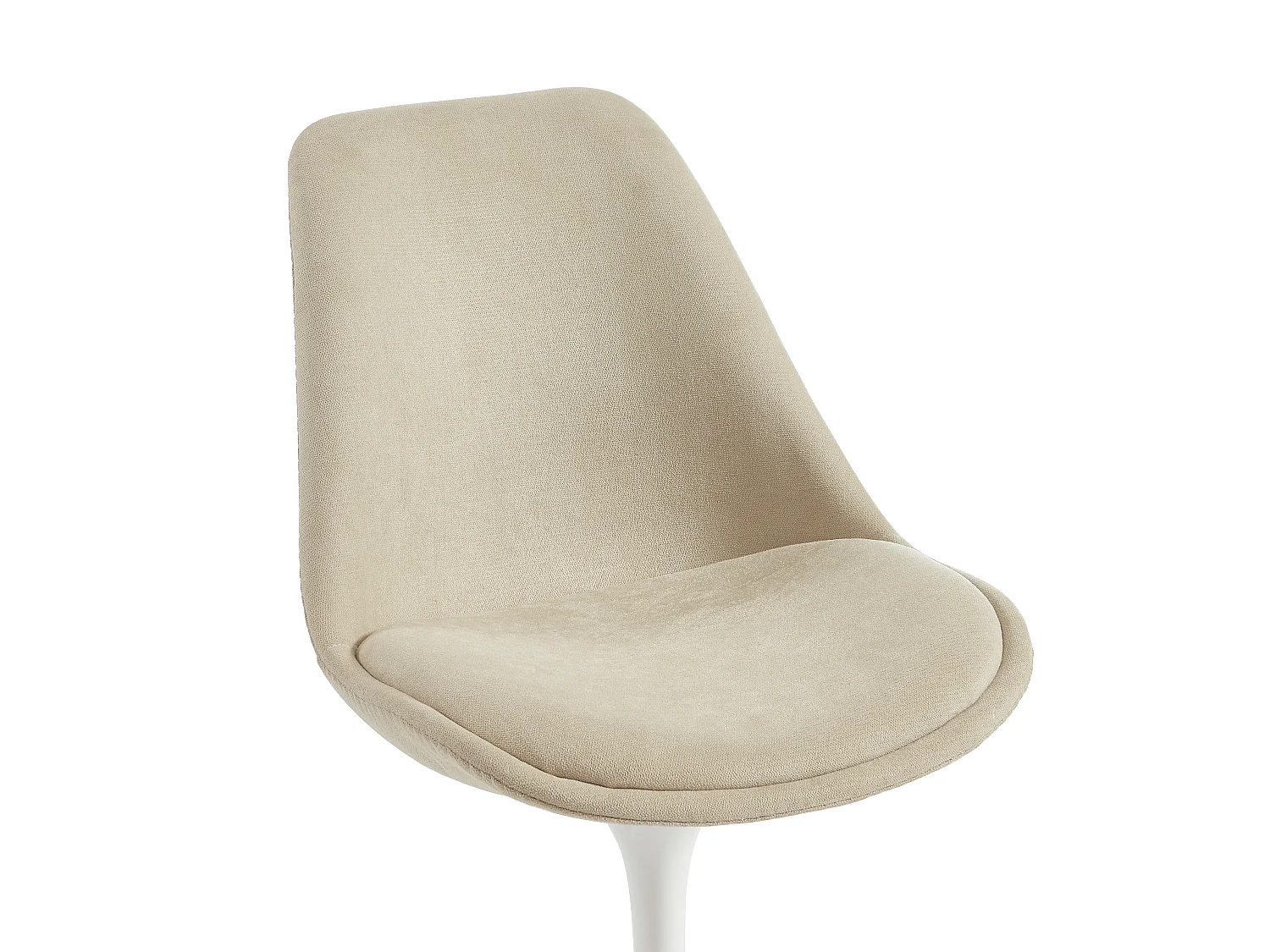 Stol i texturerat tyg och stål - Beige och Vit - XAFY