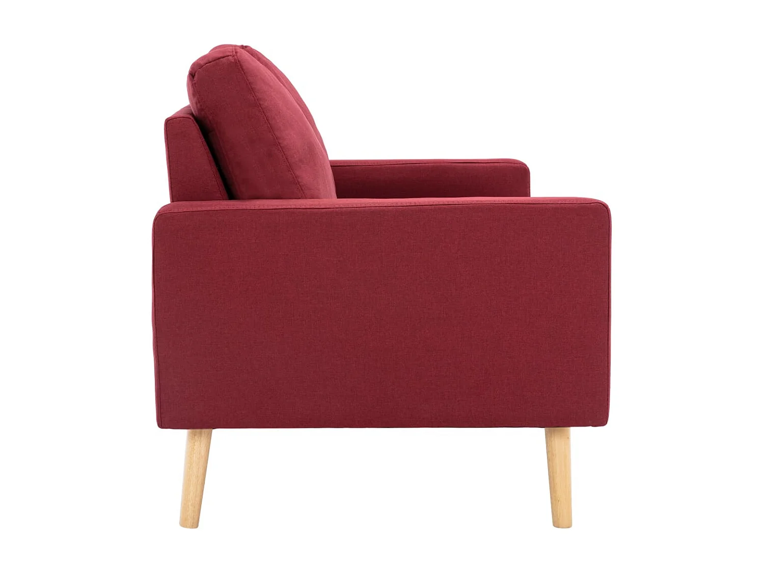 Canapé 2 places de tissu bordeaux 02_0020600