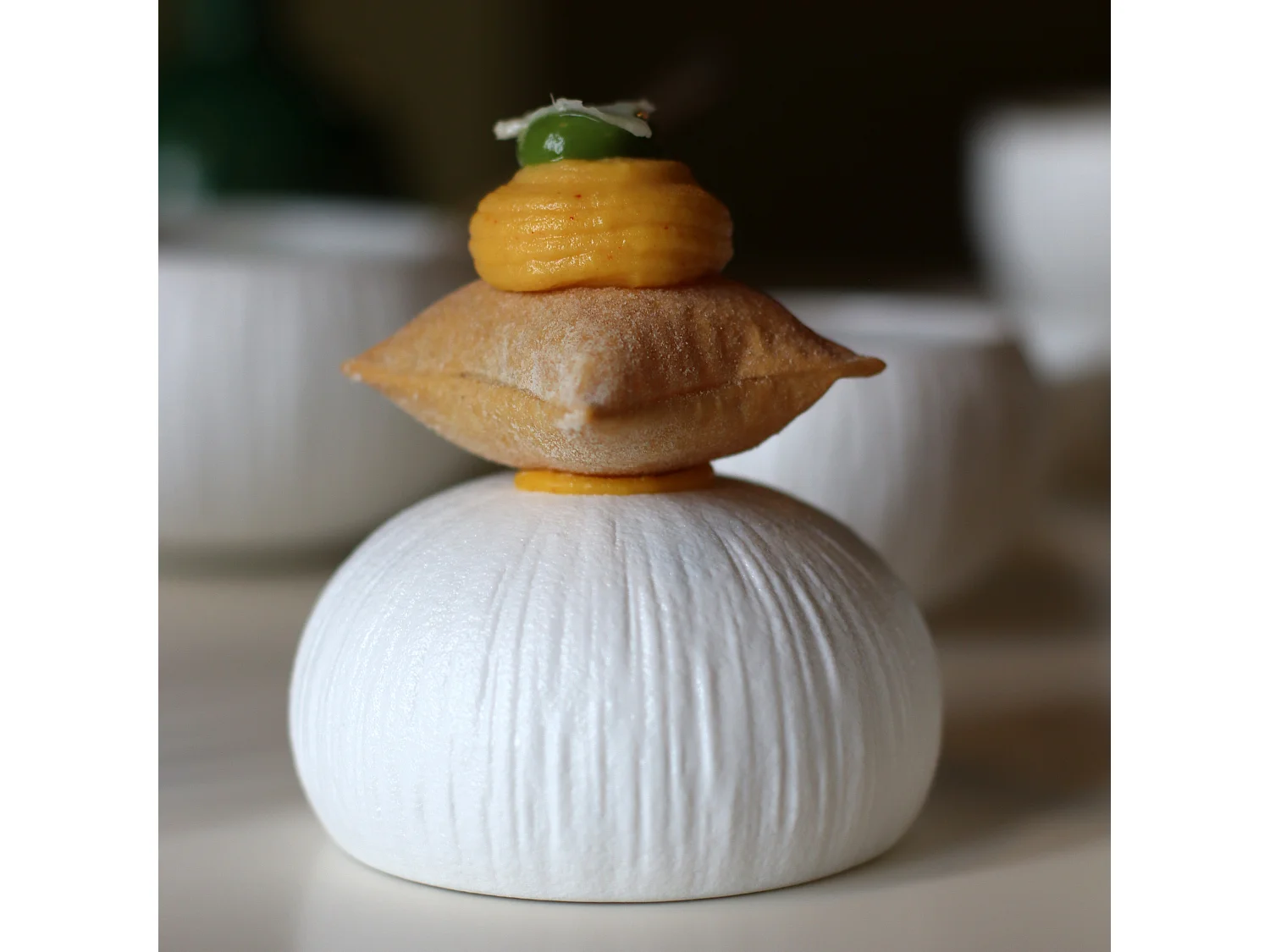 Ogo Living - Lot 6 Bols Urus 8cm En Porcelaine Beige Et Blanc