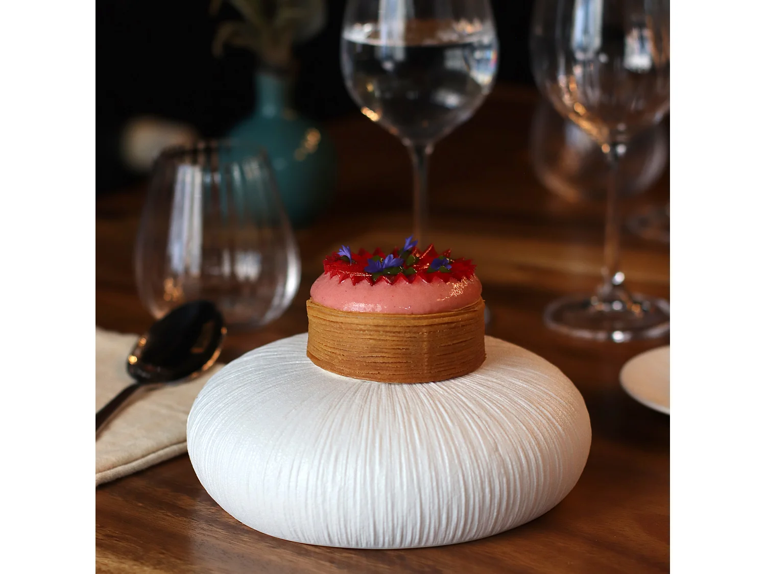 Ogo Living - Lot 6 Bols Urus 18cm En Porcelaine Beige Et Blanc