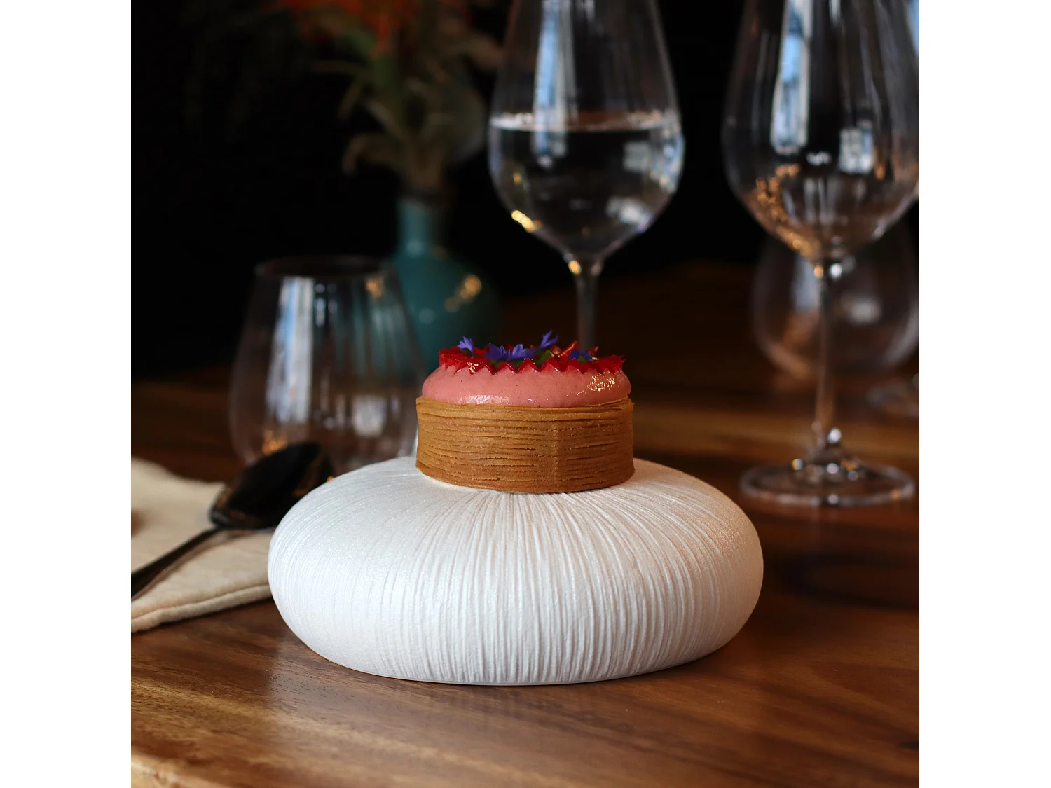 Ogo Living - Lot 6 Bols Urus 18cm En Porcelaine Beige Et Blanc