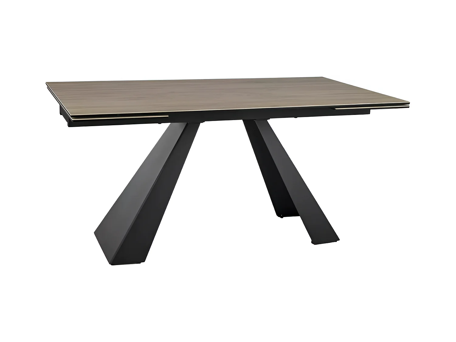 Esstisch Salvadore Sabbia (90x160-240)/Keramik/Beige&Schwarz