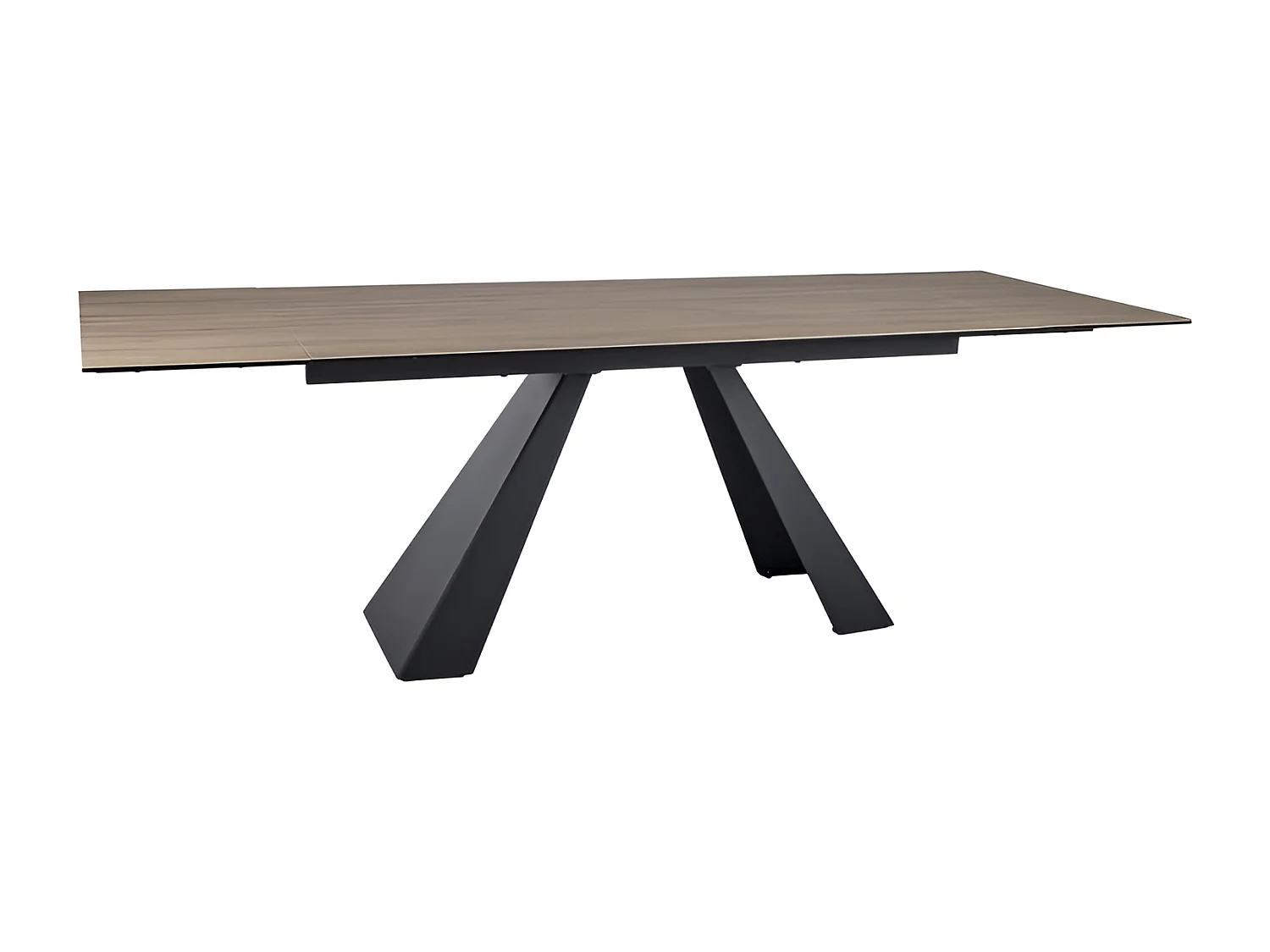 Esstisch Salvadore Sabbia (90x160-240)/Keramik/Beige&Schwarz