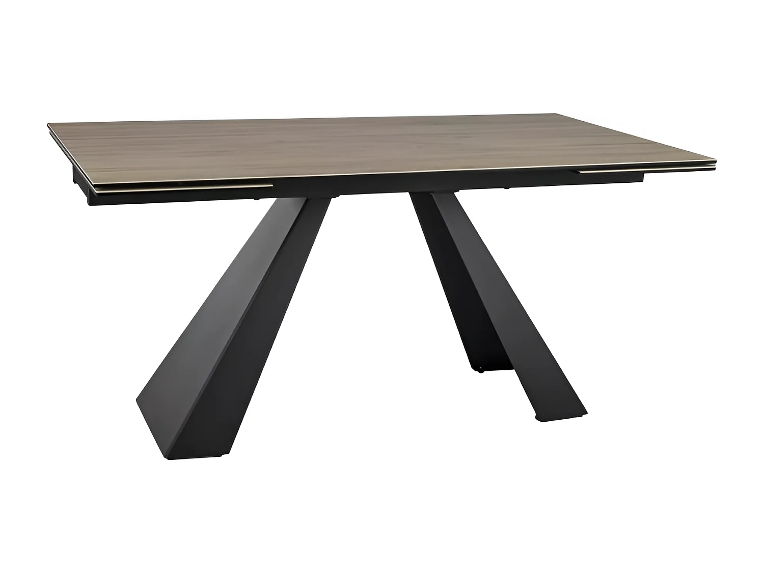 Esstisch Salvadore Sabbia (90x160-240)/Keramik/Beige&Schwarz