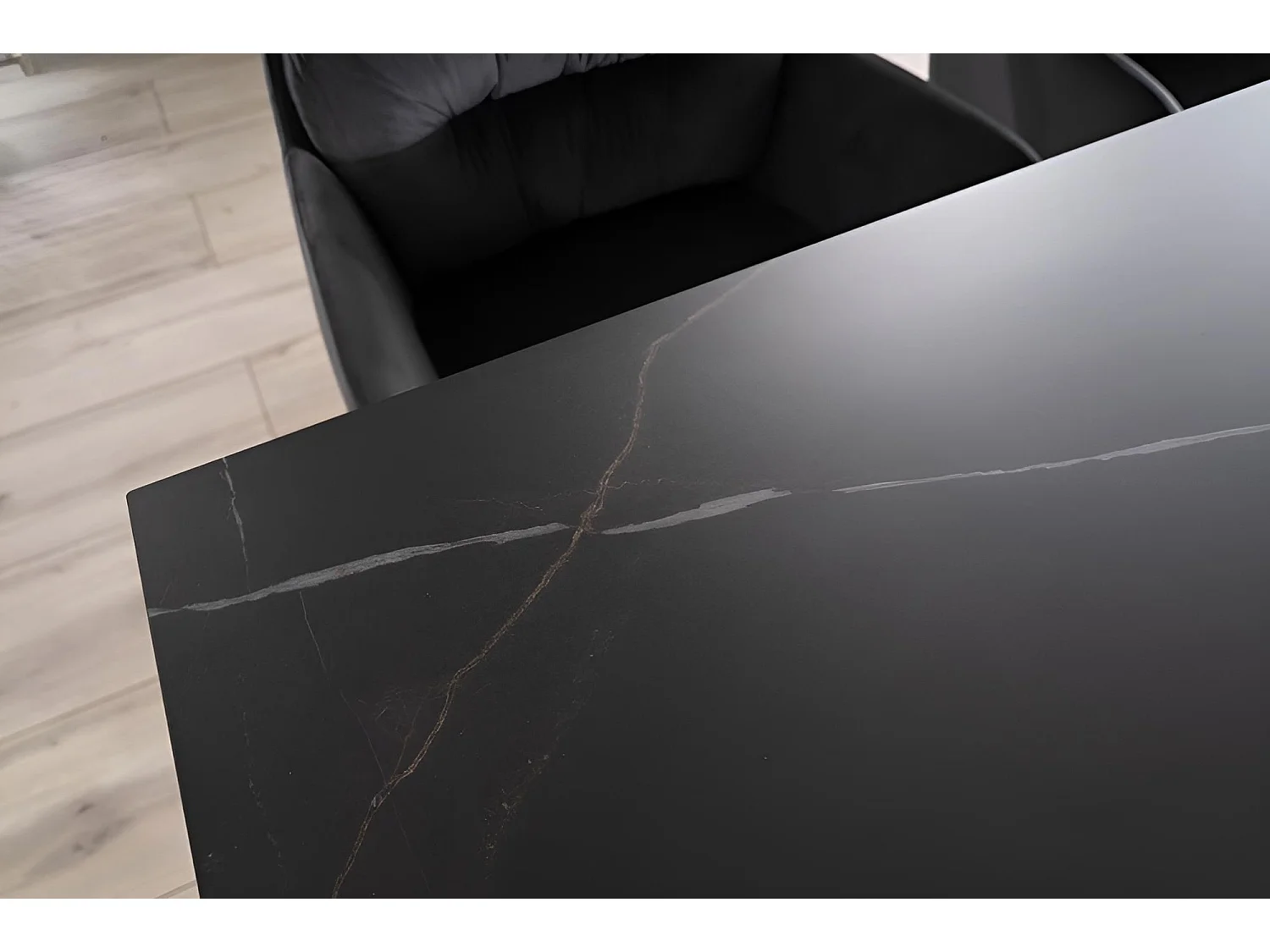 Esstisch Salvadore Sahhara (90x160-240)/Keramik/Schwarz