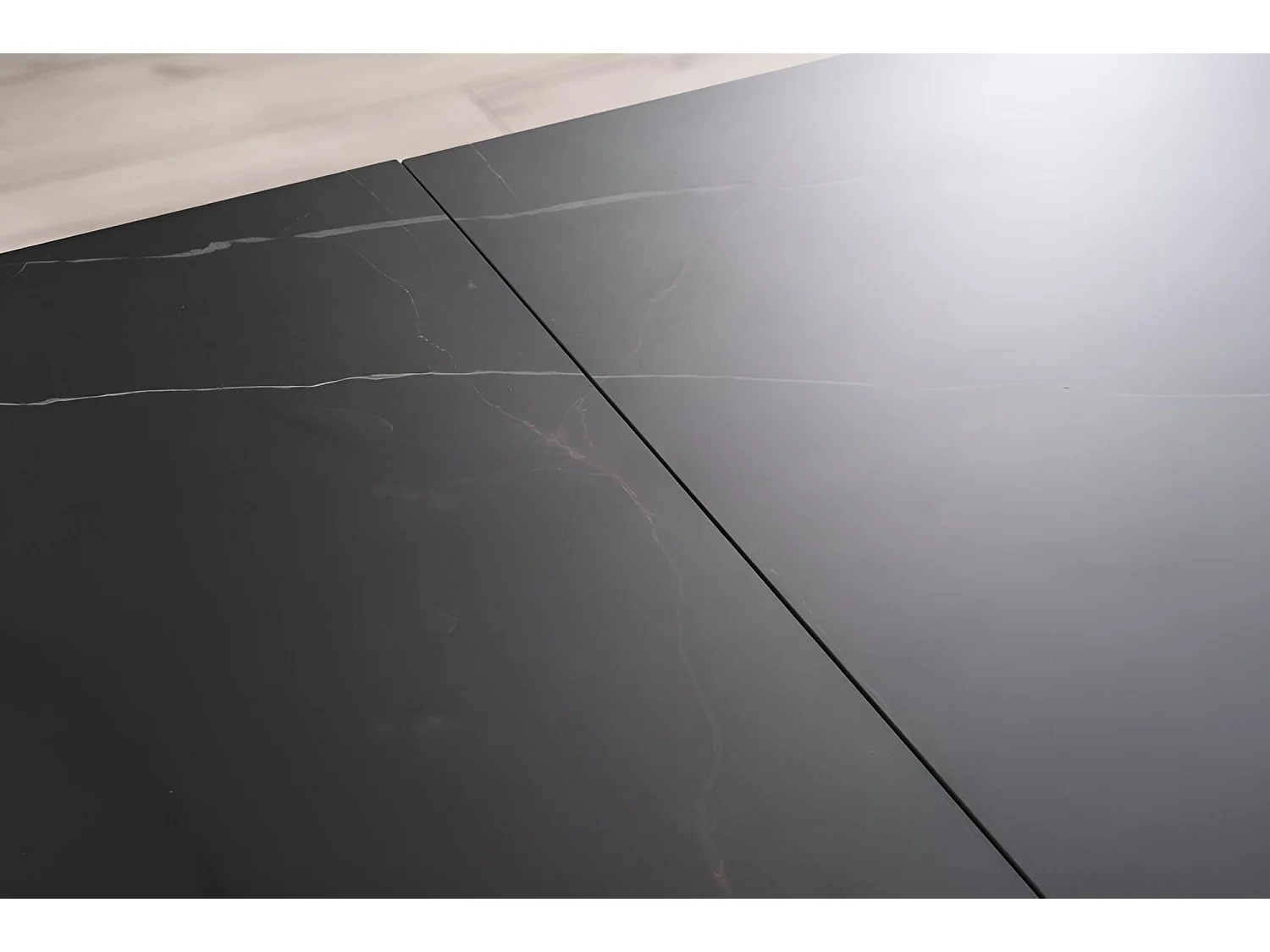 Esstisch Salvadore Sahhara (90x160-240)/Keramik/Schwarz