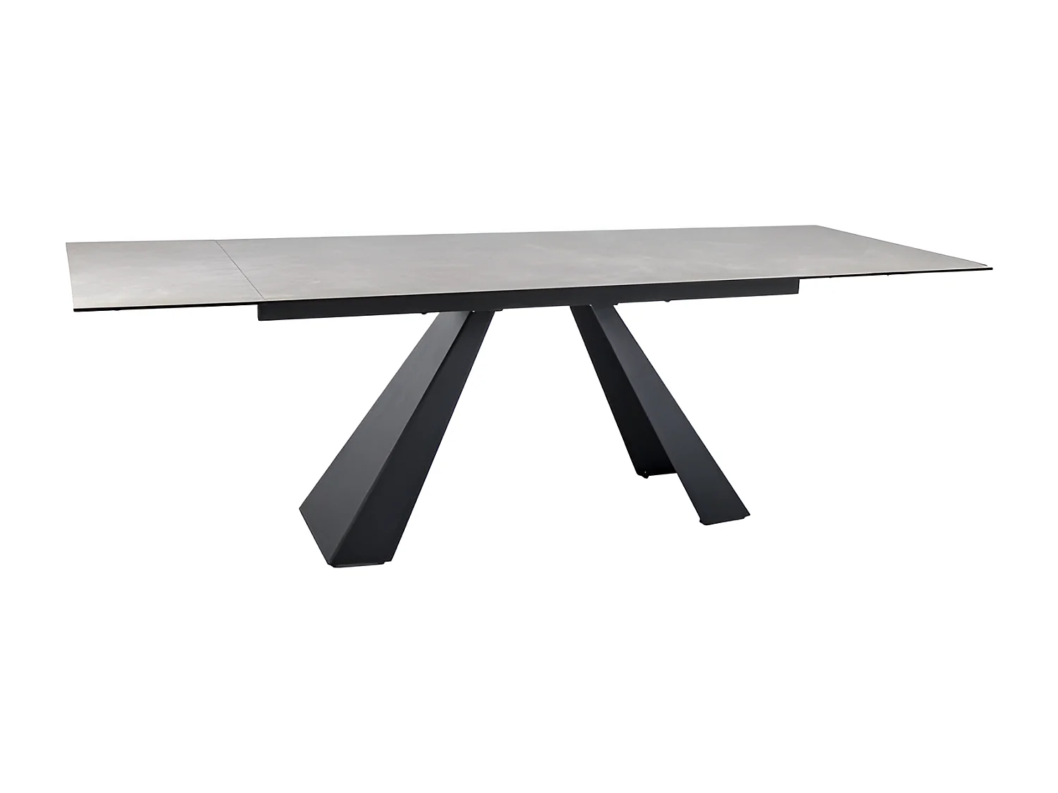 Table de salle à manger  Salvador  Creme (90x160-200)/Céramique/Beige&Noir